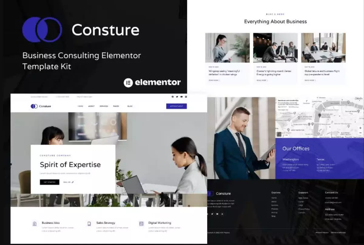 Consture - Business Consulting Elementor Template