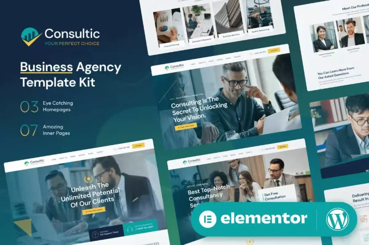 Consultic - Business Agency Elementor Template Kit