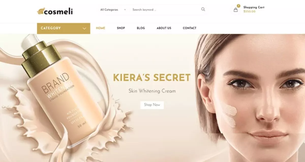 Cosmeli &#8211; Cosmetics &#038; Beauty for WordPress. WooCommerce Theme
