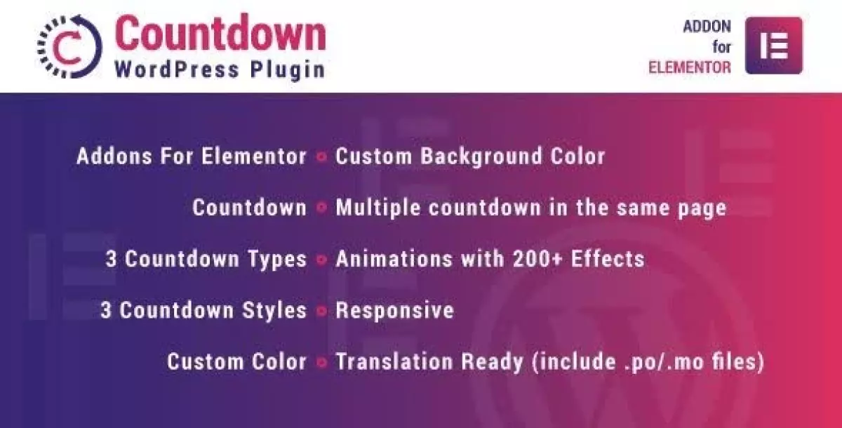 Countdown for Elementor WordPress Plugin 1