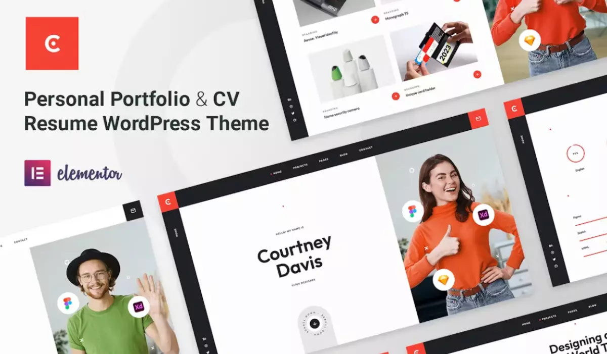 Courtney – Personal Portfolio WordPress Theme