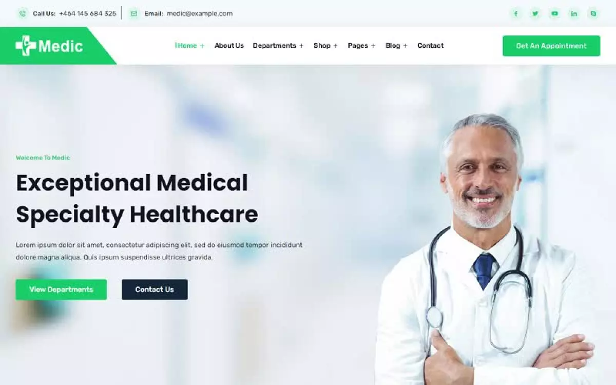 Medic - Health, Hospital and Medical Clinic WordPress Theme