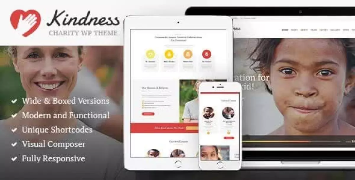 Kindness - Non-Profit, Charity & Donation Organizations WordPress Theme