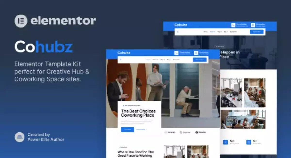 Cohubz - Creative Hub & Coworking Space Elementor Template