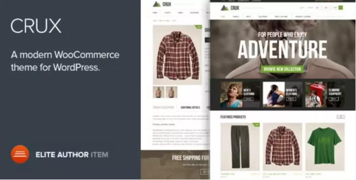 Crux - A modern and lightweight WooCommerce theme