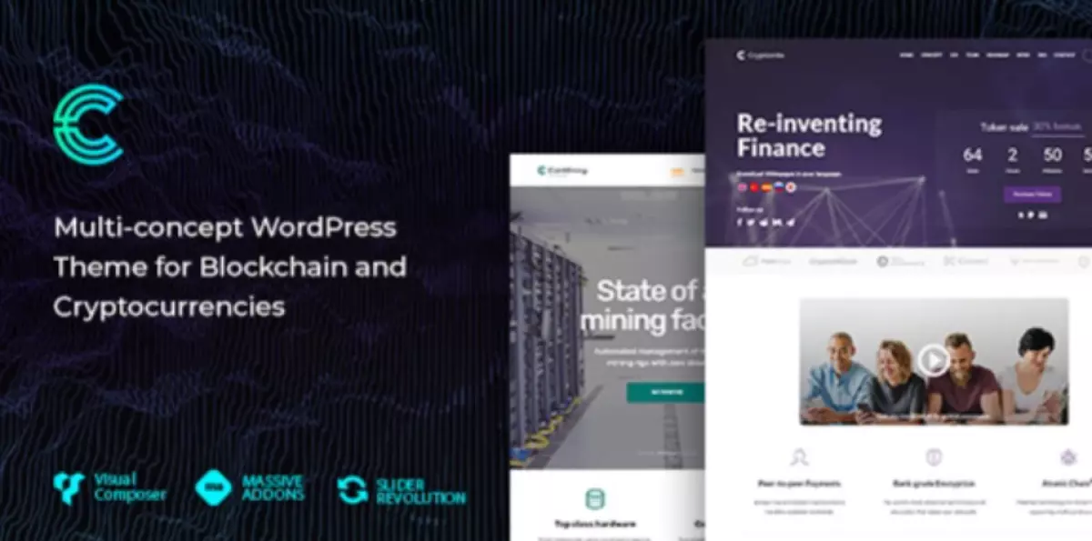 Cryptonite  – Blockchain and Cryptocurrencies WordPress Theme