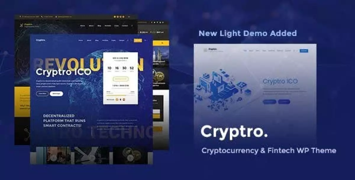 Cryptro - Crypto, NFT, Blockchain, Bitcoin WordPress 1.3.2