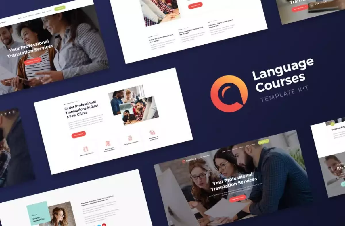 Translang - Language Courses & Translation Services Elementor Template