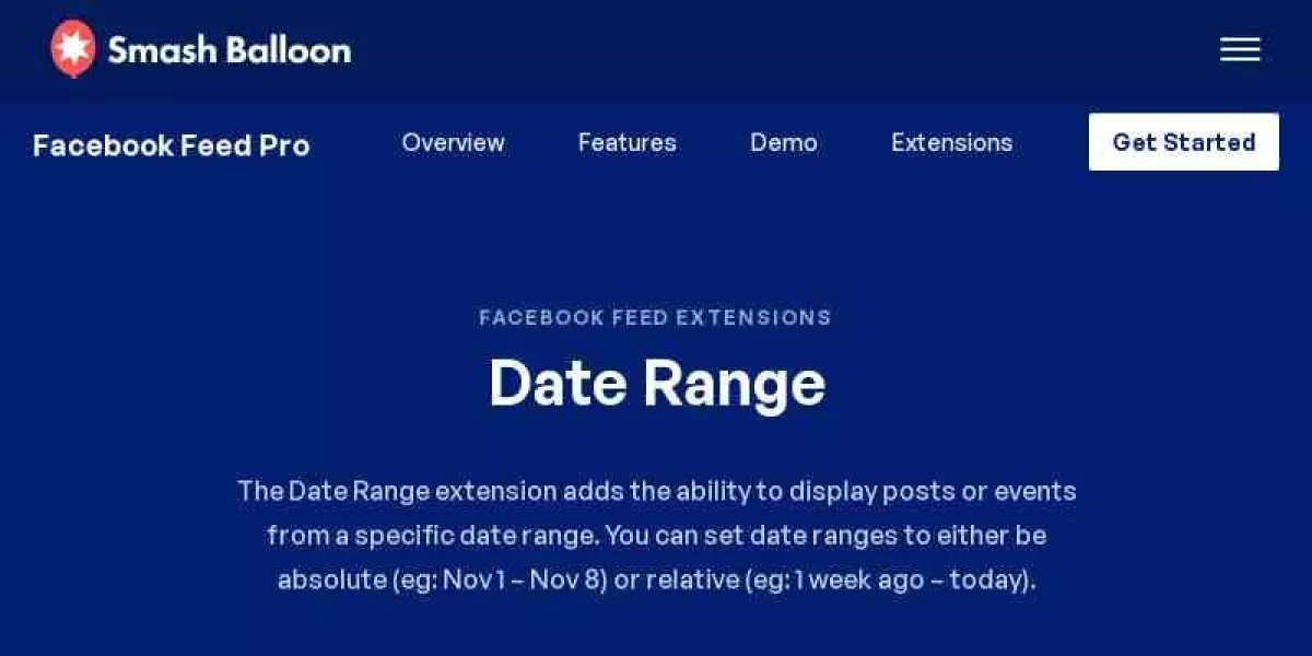 Custom Facebook Feed Pro - Date Range