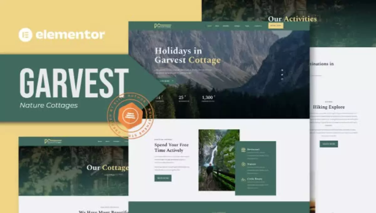 Garvest - Nature Cottages Elementor Template