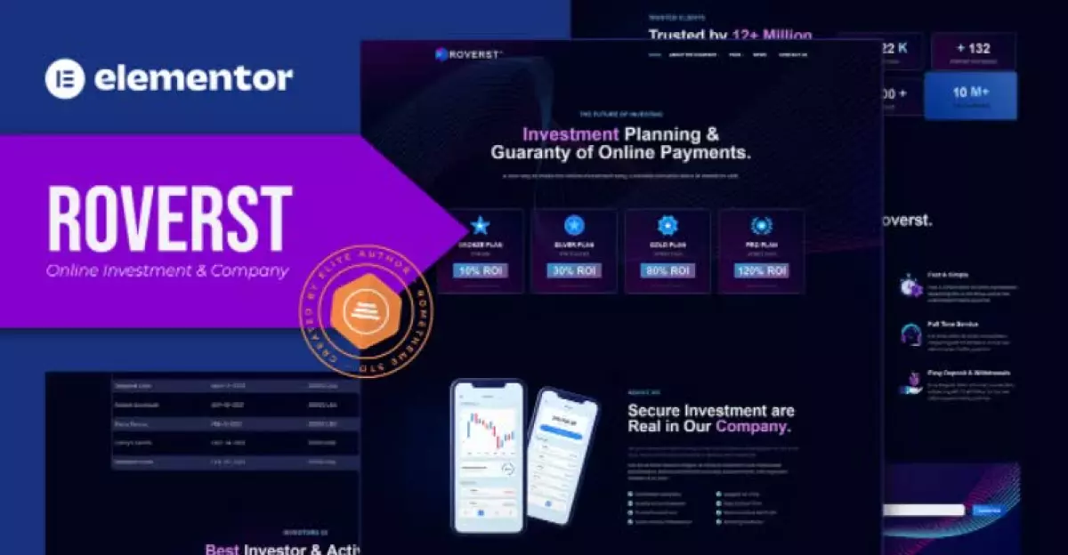 Roverst - Online Investment & Company Elementor Template