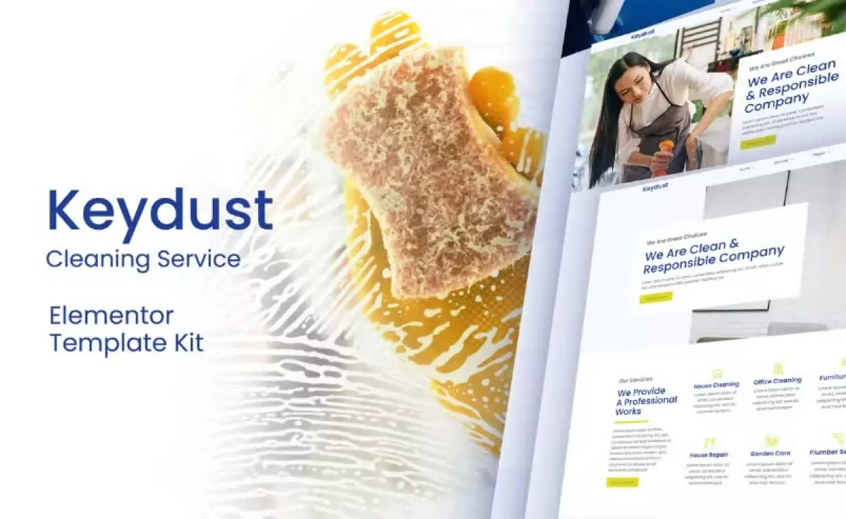 Keydust - Cleaning Service Elementor Template