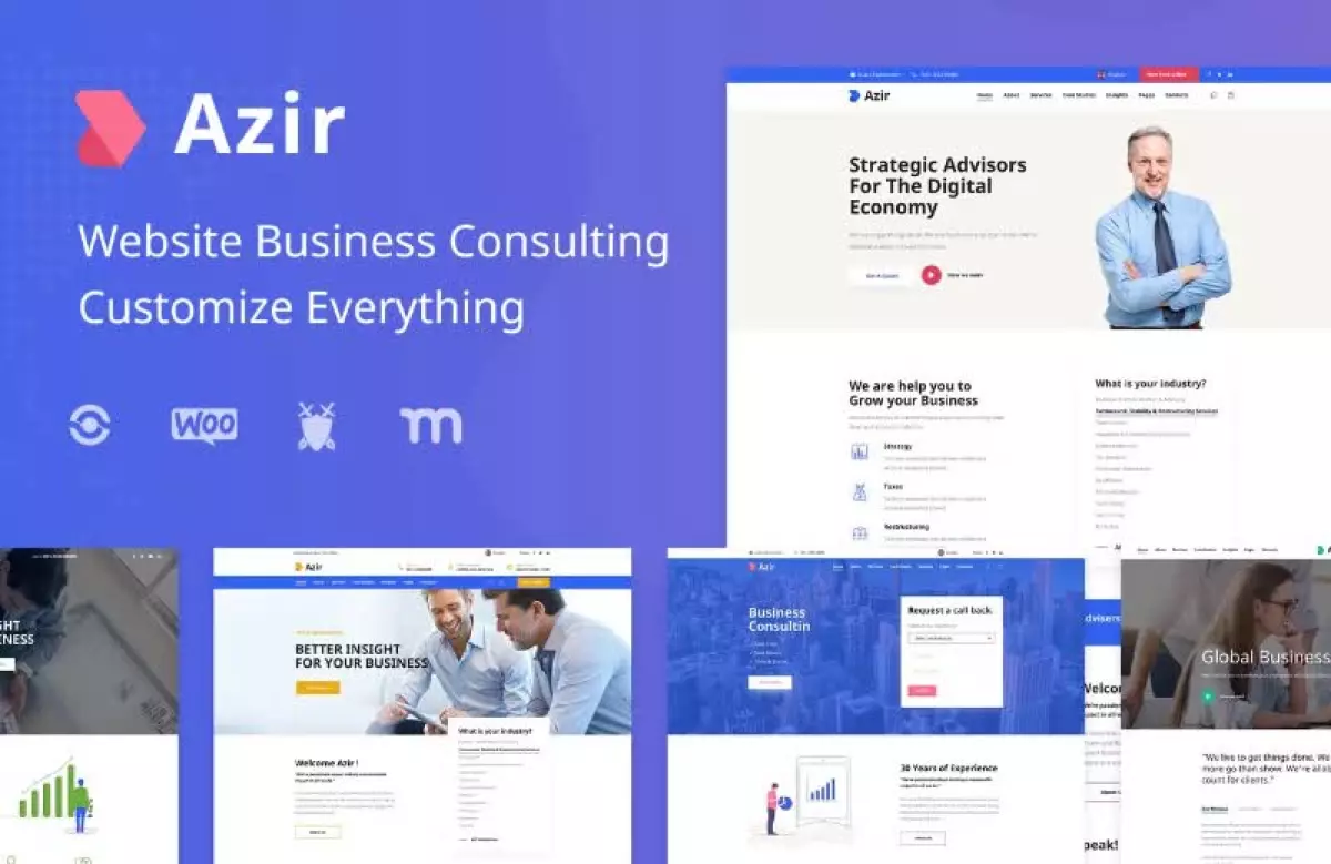 Azir | Finance Consulting Elementor Template