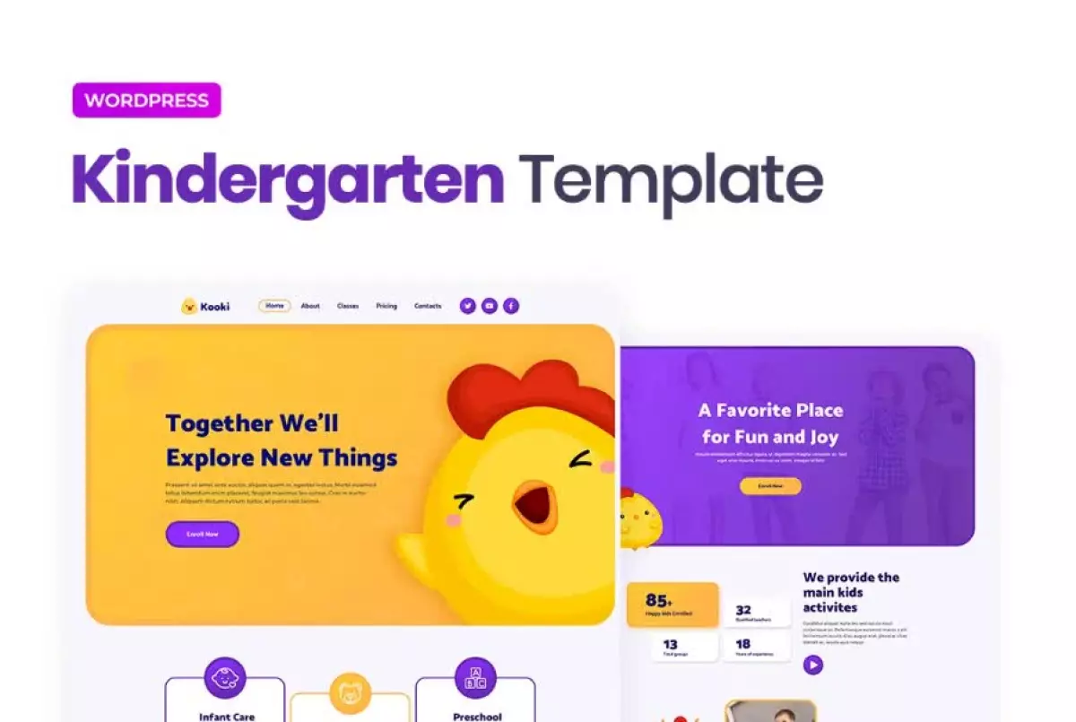 Kooki – Kindergarten Elementor Template