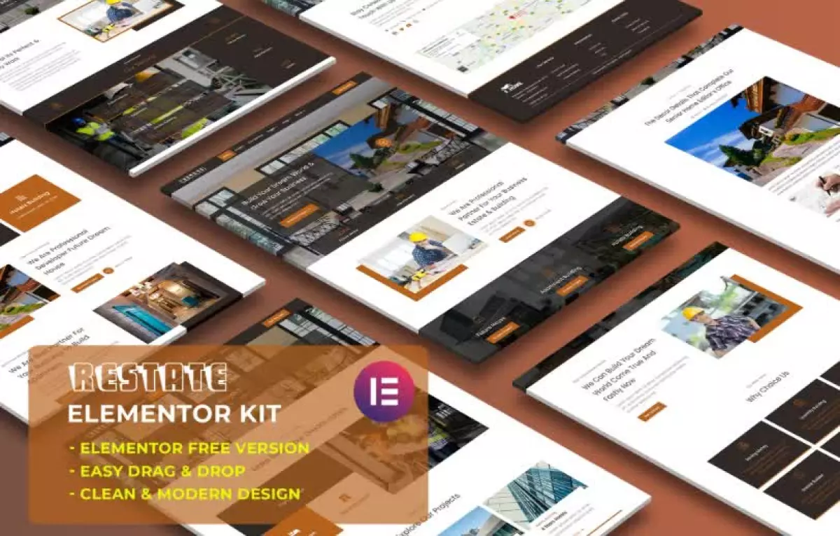 Restate - Construction Builder Elementor Template