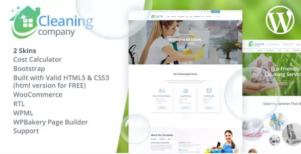 Cleaning Services WordPress Theme + RTL