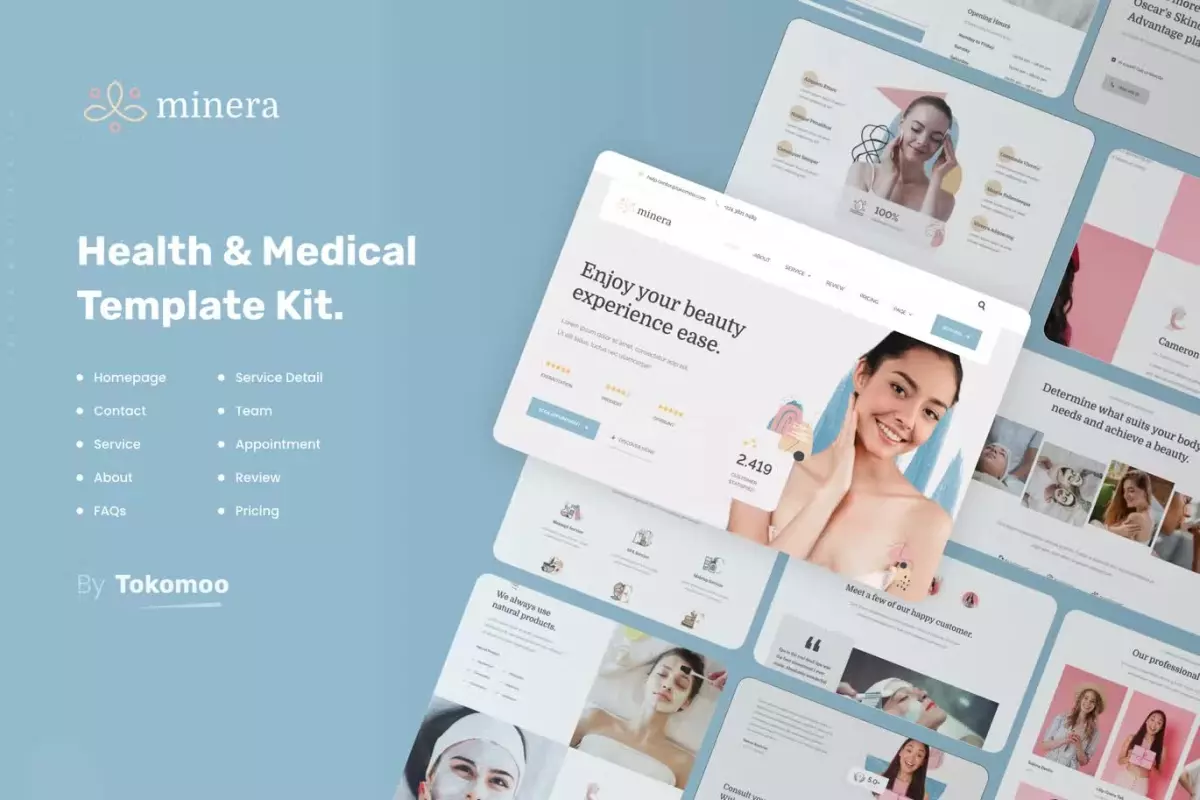 Minera | Skincare & Dermatology Elementor Template