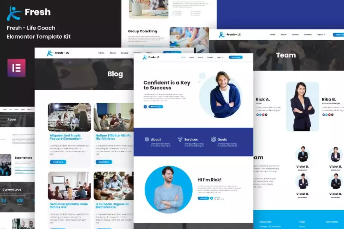 Fresh - Life Coach Elementor Template
