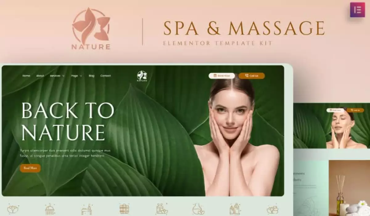 Nature - Spa & Massage Elementor Template