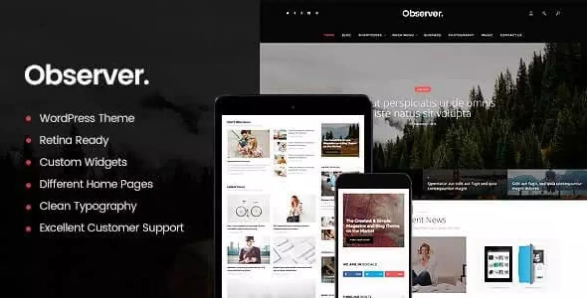 Daily Observer - A Modern Magazine & News Portal WordPress Theme  1.8.3