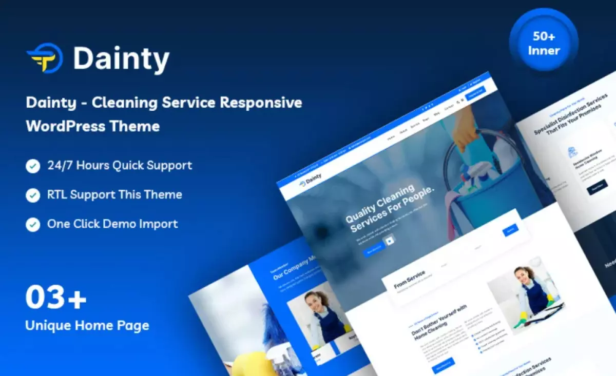 Dainty - Cleaning Service Responsive WordPress Theme