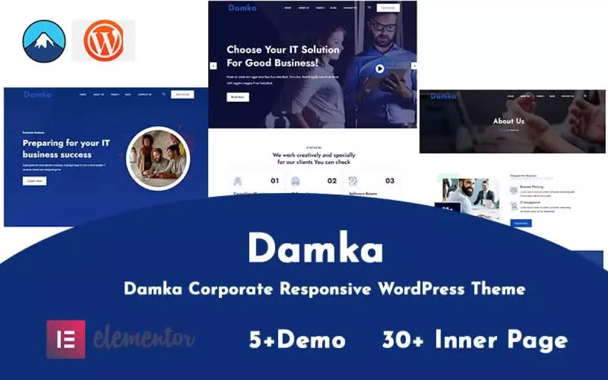 Damka Corporate Responsive WordPress Theme 1.0.0