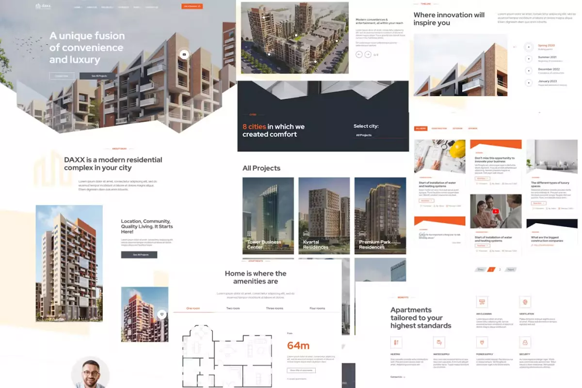 DAXX - Apartment Complex WordPress Theme