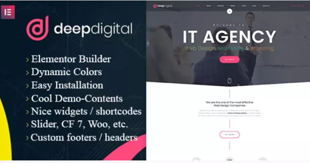 DeepDigital – Web Design Agency WordPress Theme