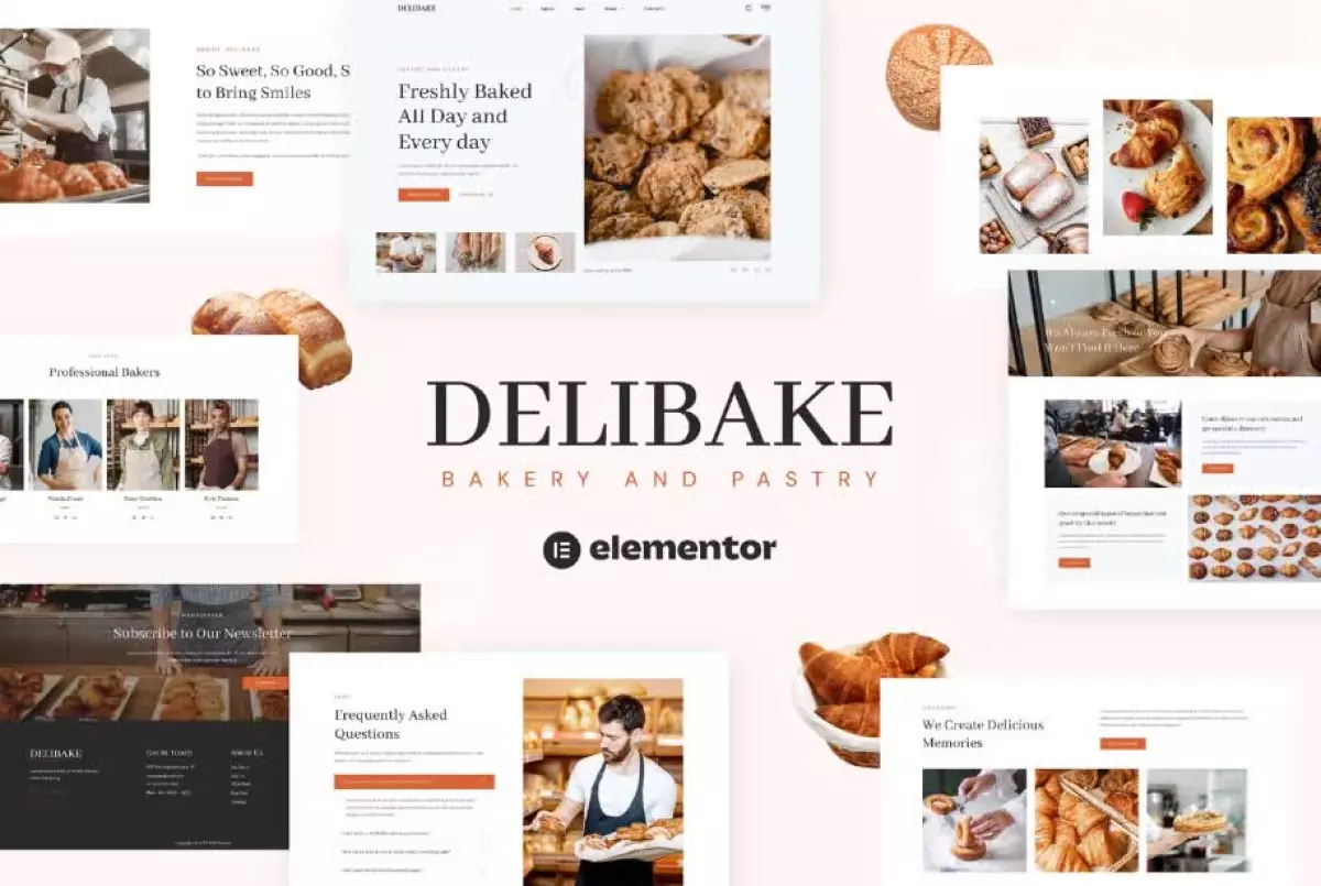 Delibake - Bakery and Pastry Elementor Template