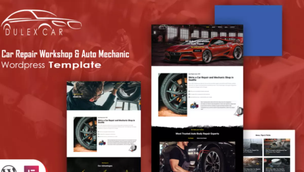 Deluxcar - Car Repair Workshop &amp; Auto Mechanic WordPress Theme