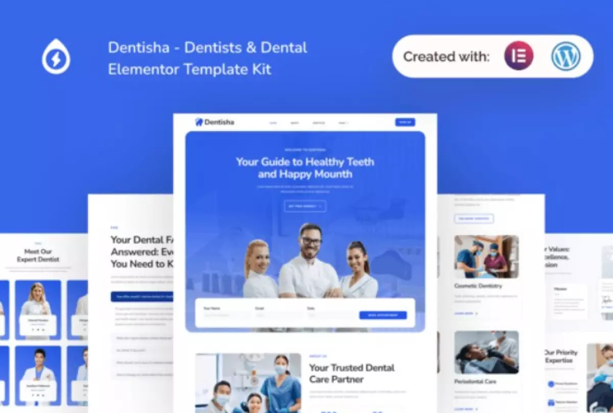 Dentisha - Dentists &amp; Dental Elementor Template Kit