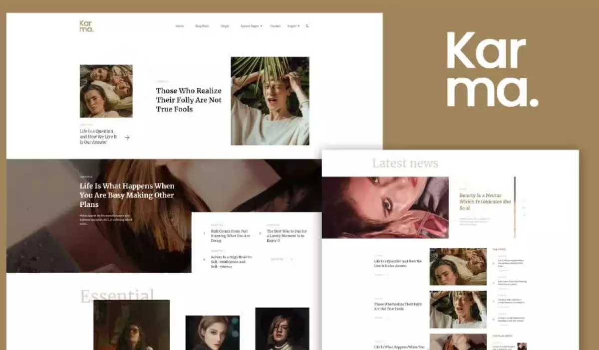 Karma - Blog & Magazine Elementor Template