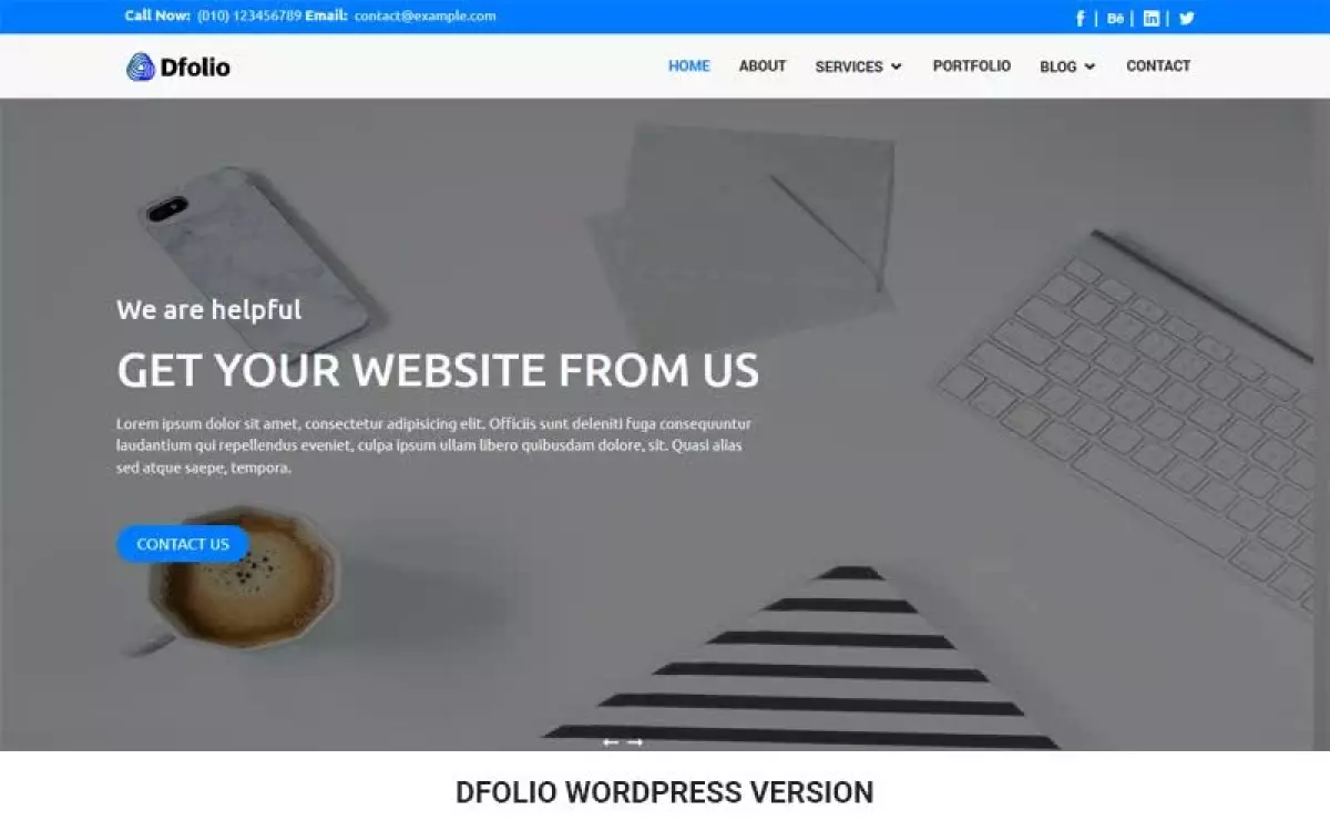 Dfolio - Multipurpose Responsive WordPress Theme