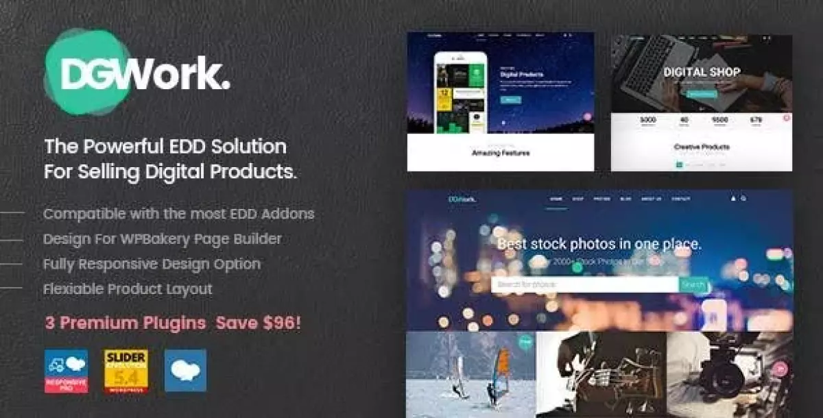 DGWork - Responsive Digital Shop & Market Easy Digital Downloads Theme 1.8.9.1