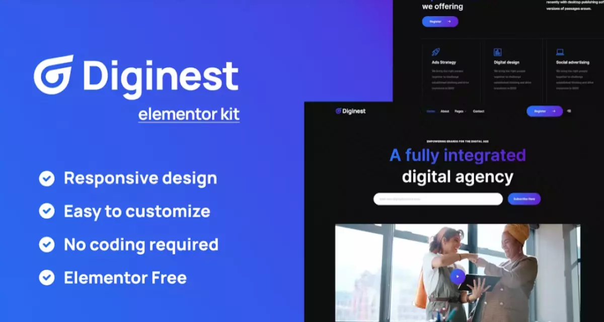 Diginest – Digital Agency Services Elementor Template Kit