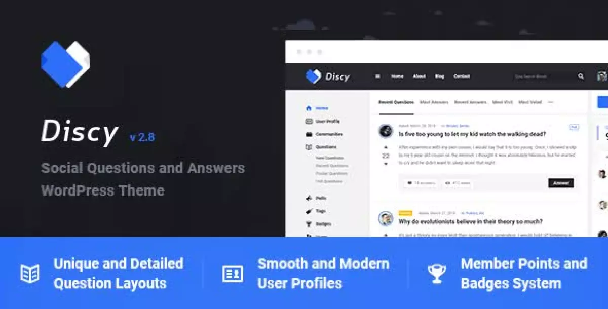 Discy - Social Questions and Answers WordPress Theme 5.6.0