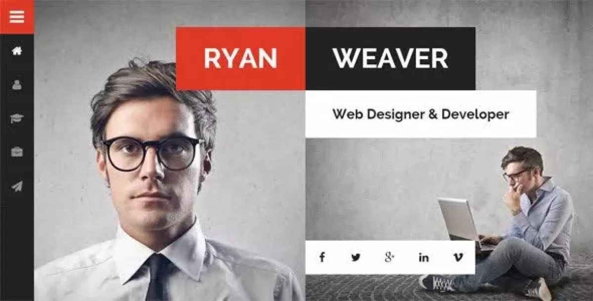 Divergent - Personal Vcard Resume WordPress Theme 3.0.0