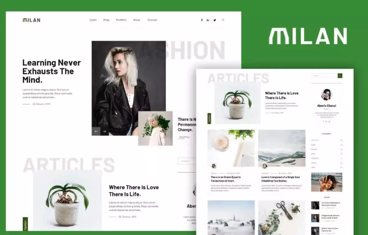 Milan - Blog & Magazine Elementor Template