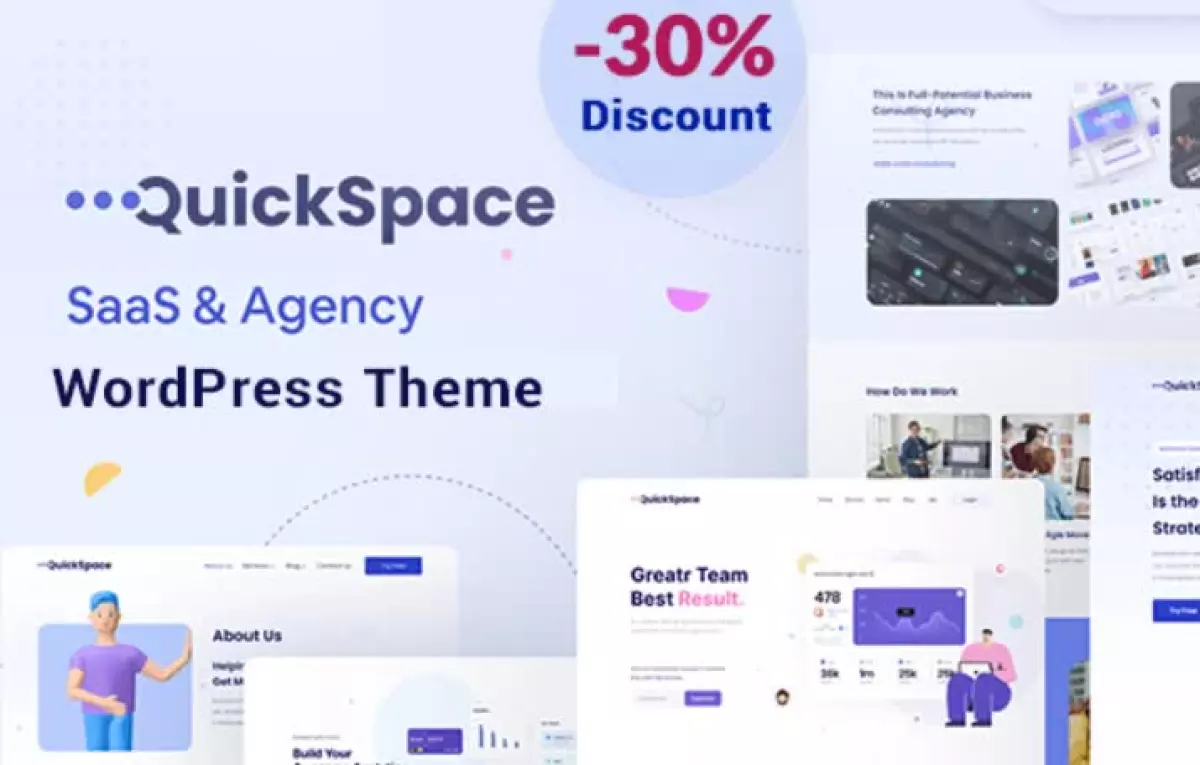 QuickSpace - SaaS and Agency WordPress Theme