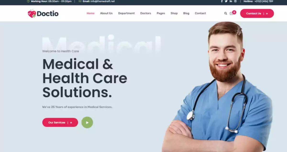 Doctio - Medical Health WordPress Theme