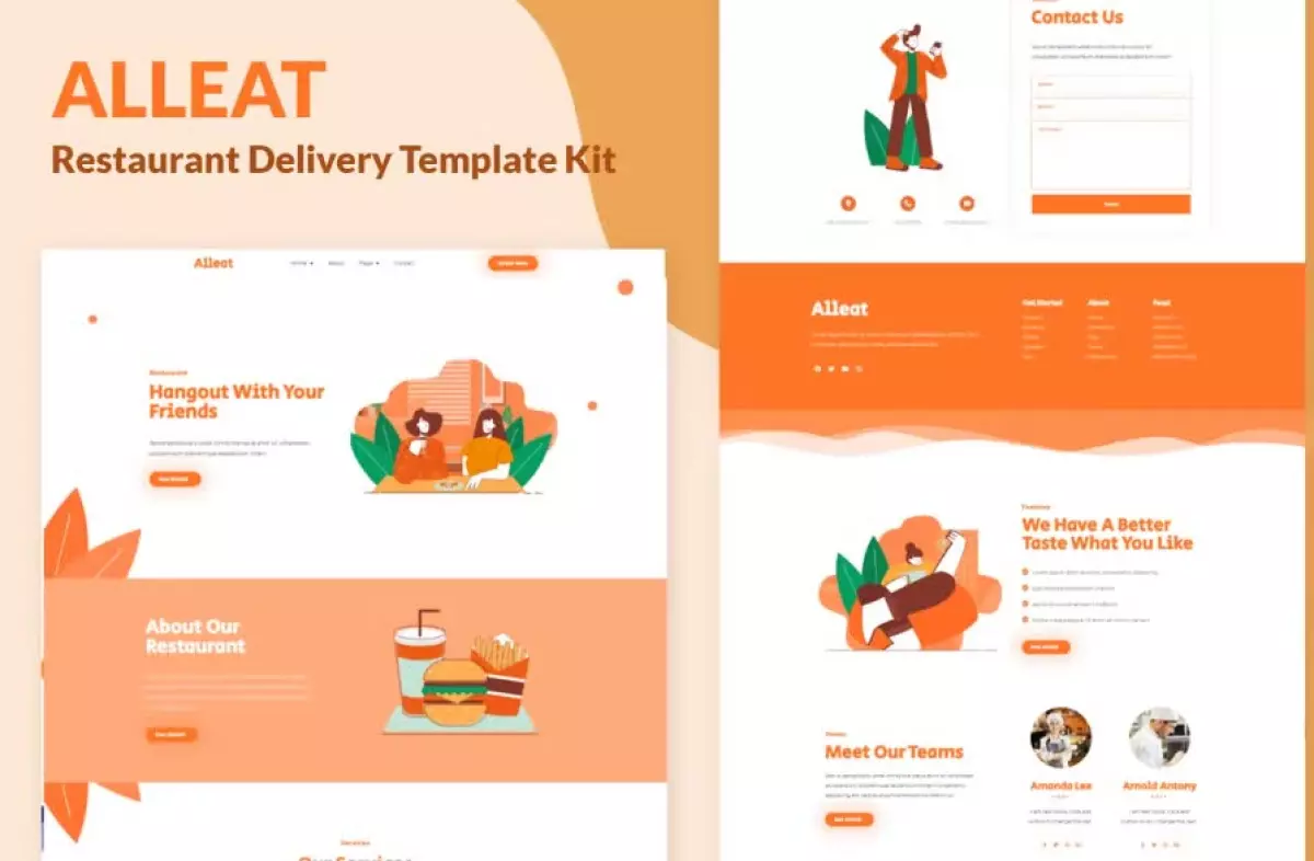 Alleat - Restaurant Elementor Template