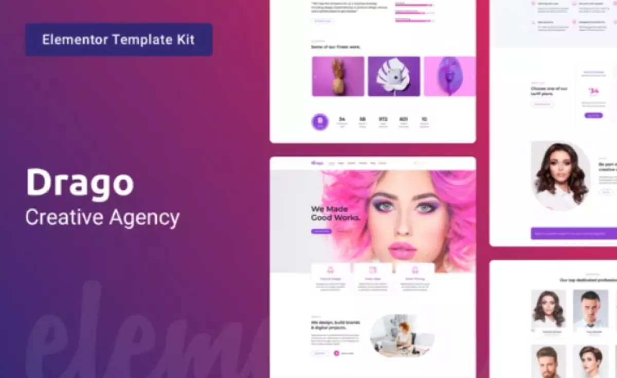 Drago - Creative Digital Agency Elementor Template Kit