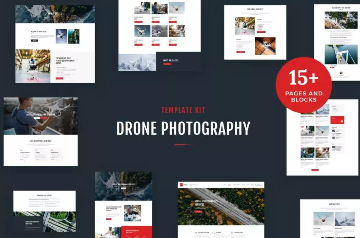 Drone Media - Aerial Photography & Videography Elementor Template