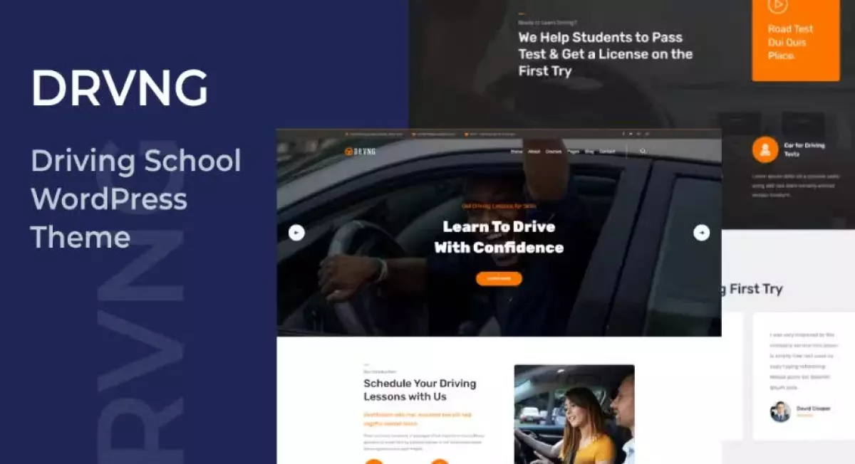 DRVNG &#8211; Driving School WordPress Theme