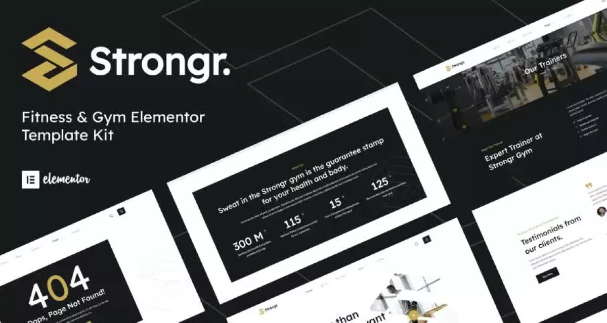 Strongr - Fitness & Gym Elementor Template