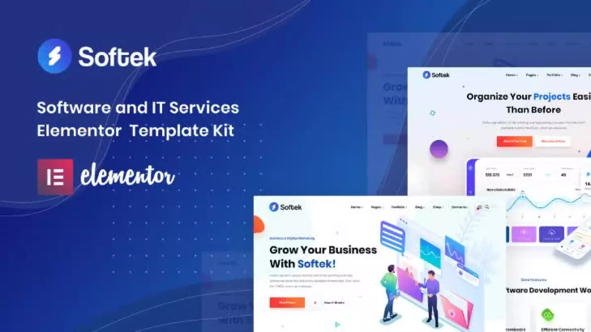 Softek - Software IT Solutions Elementor Template