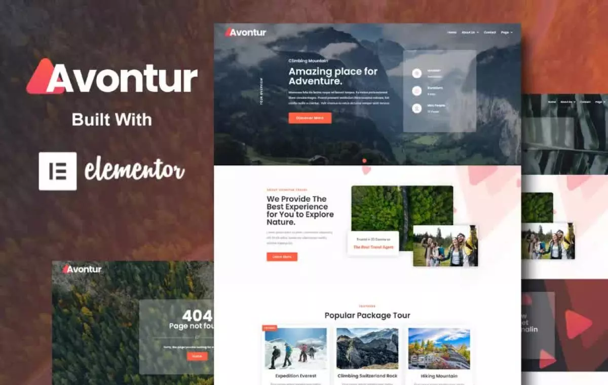 Avontur - Modern Tour & Travel Elementor Template