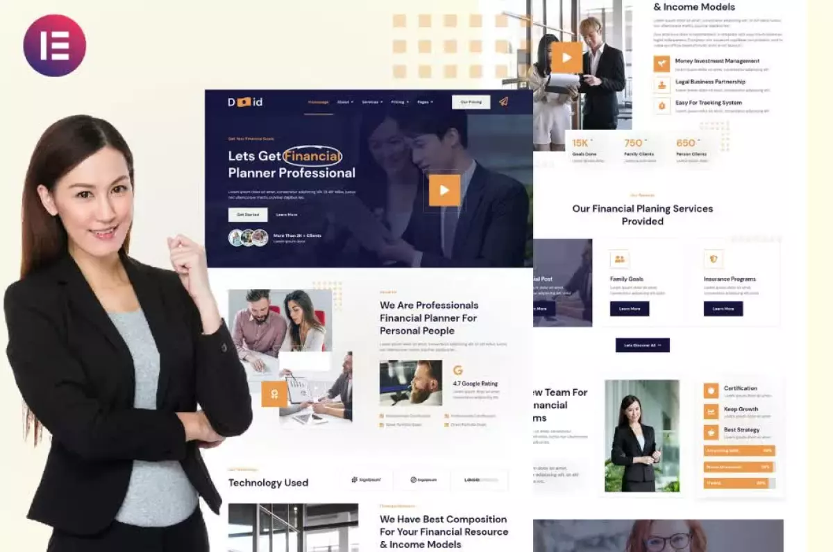 Duid - Personal Financial Consultant Service Elementor Template