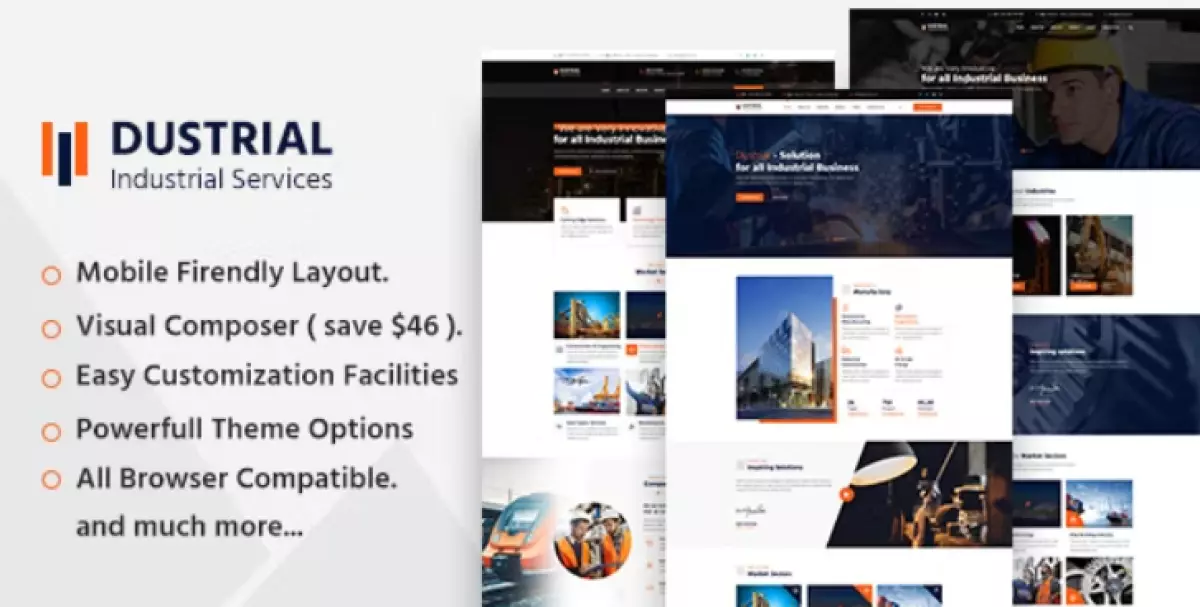 Dustrial - Factory &amp; Industrial WordPress Theme