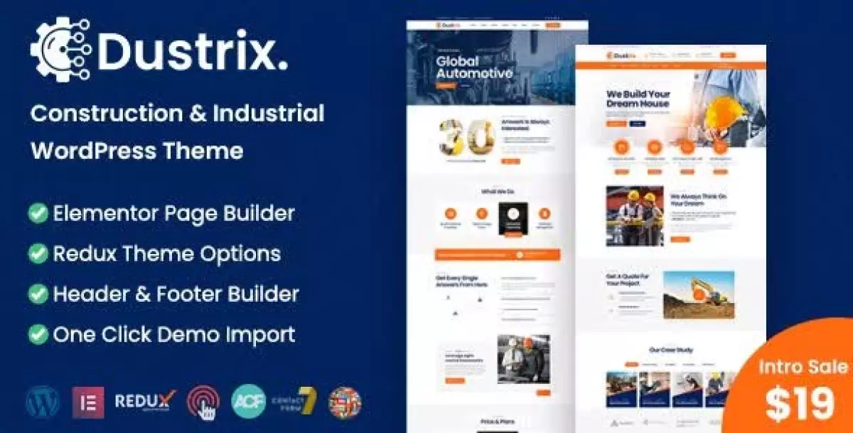 Dustrix - Construction and Industry WordPress Theme